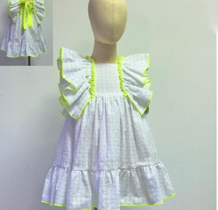 Vestido Flúor MON PETIT Blanco