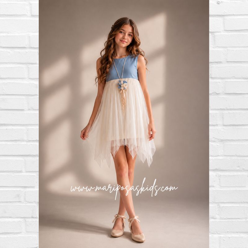 Vestido BELLA BIMBA Hazel Azul Tul
