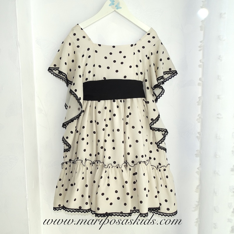 Vestido BELLA BIMBA Topos Faralae y Fajín - Imagen 6
