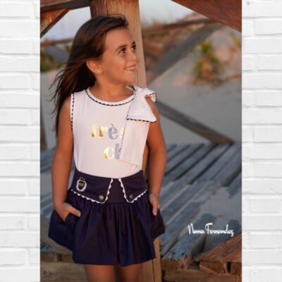 NOMA FERNÁNDEZ Camiseta y Falda Marino OLMO