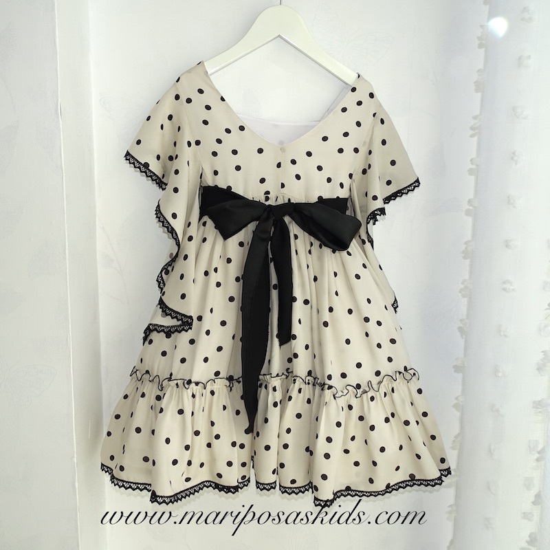 Vestido BELLA BIMBA Topos Faralae y Fajín - Imagen 7