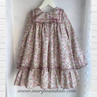 LOLITTOS Vestido BUBÚ Flores Rosa