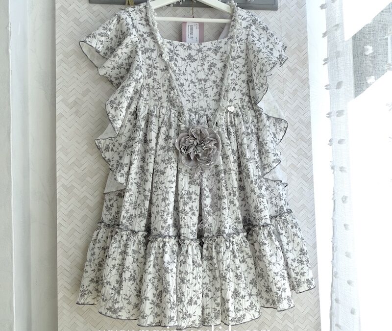 Vestido BELLA BIMBA Flotes Gris BLOSSOM