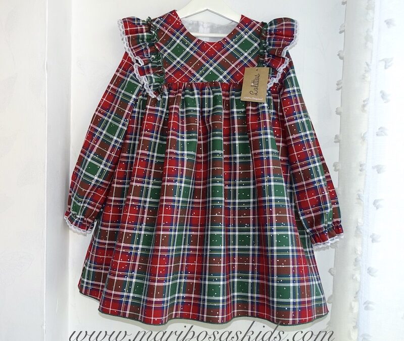 LOLITTOS Vestido Poalla Escocés Rojo/Verde
