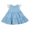 Vestido Rochy Bouquet Azul Perforado con Vuelo - Imagen 4