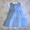 Vestido Rochy Bouquet Azul Perforado con Vuelo - Imagen 2
