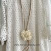 Collar Flores Raso Crudo - Imagen 3