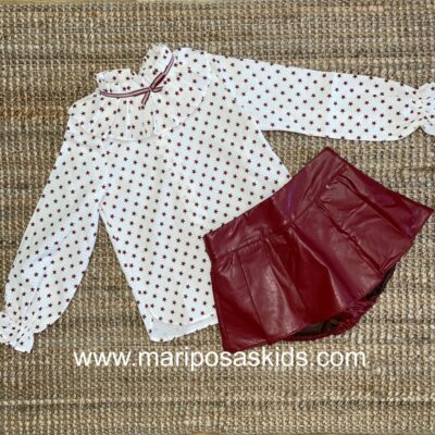 LOLITTOS Conjunto Niña ADEL Blusa y Rana/Falda