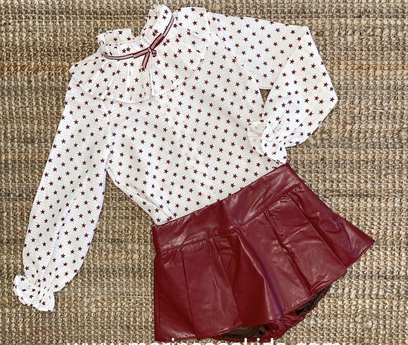 LOLITTOS Conjunto Niña ADEL Blusa y Rana/Falda