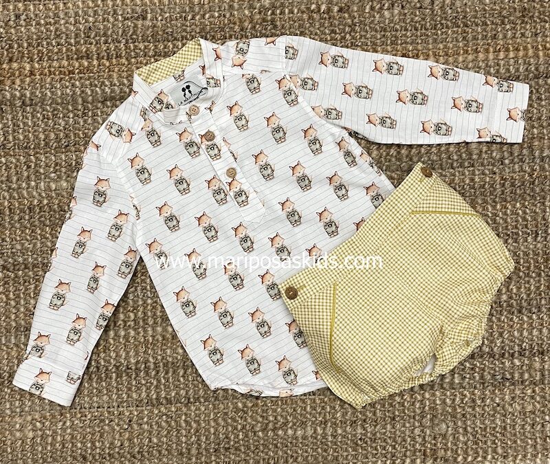 LA MARTINICA Bombacho y Camisa LOBITOS Niño