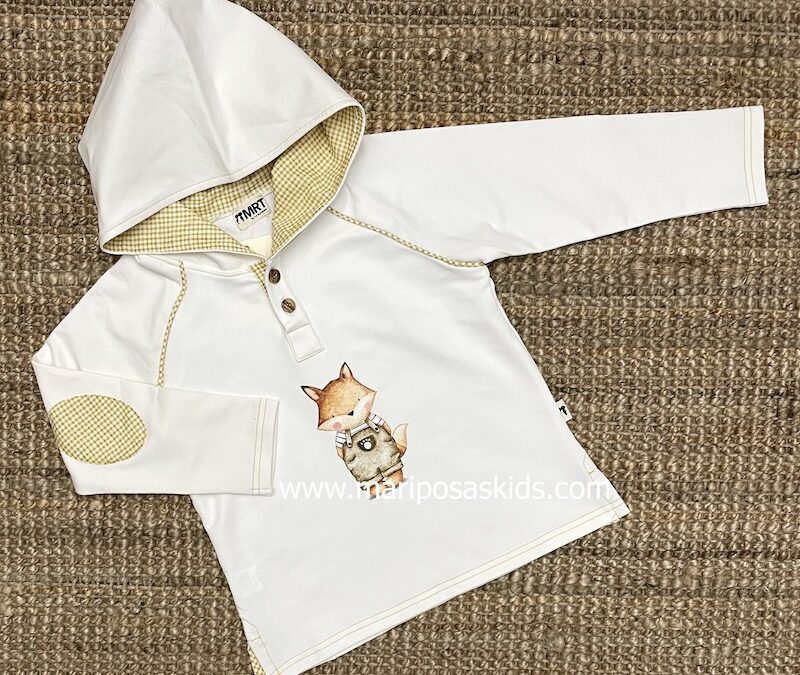 Sudadera Niño LA MARTINICA Cinco LOBITOS Crudo