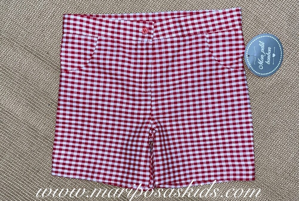 Pantalón Corto MON PETIT Niño Rojo