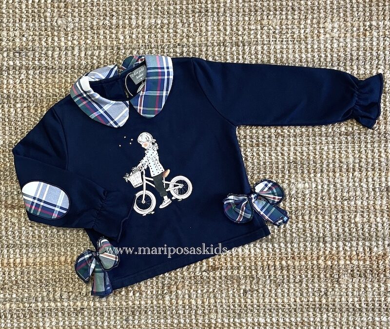 Sudadera BICICLETA Mon Petit Bonbon Niña