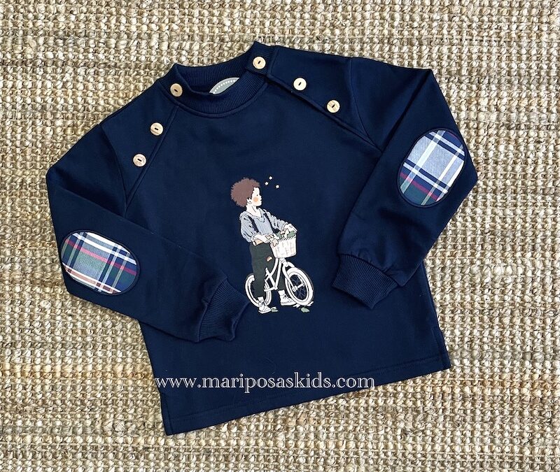 Sudadera BICICLETA Mon Petit Bonbon Niño