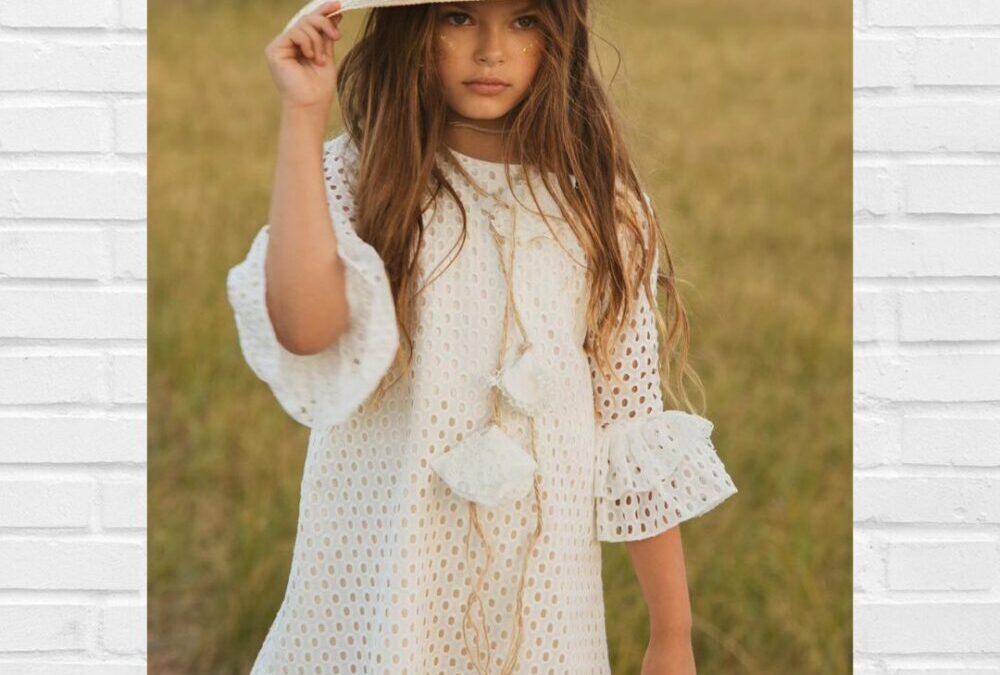 Vestido BELLA BIMBA IVY Blanco Perforado