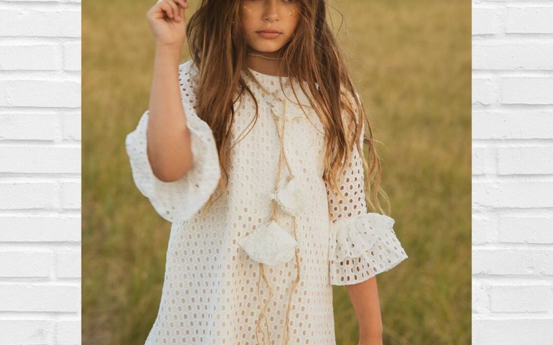 Vestido BELLA BIMBA IVY Blanco Perforado