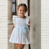 Vestido LAPEPPA Blanco Bordado con Tul Verdemar - Imagen 4