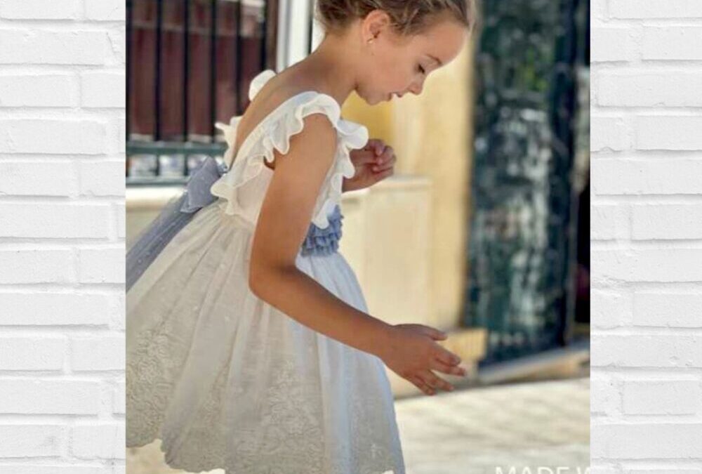 Vestido LAPEPPA Blanco Roto Bordado