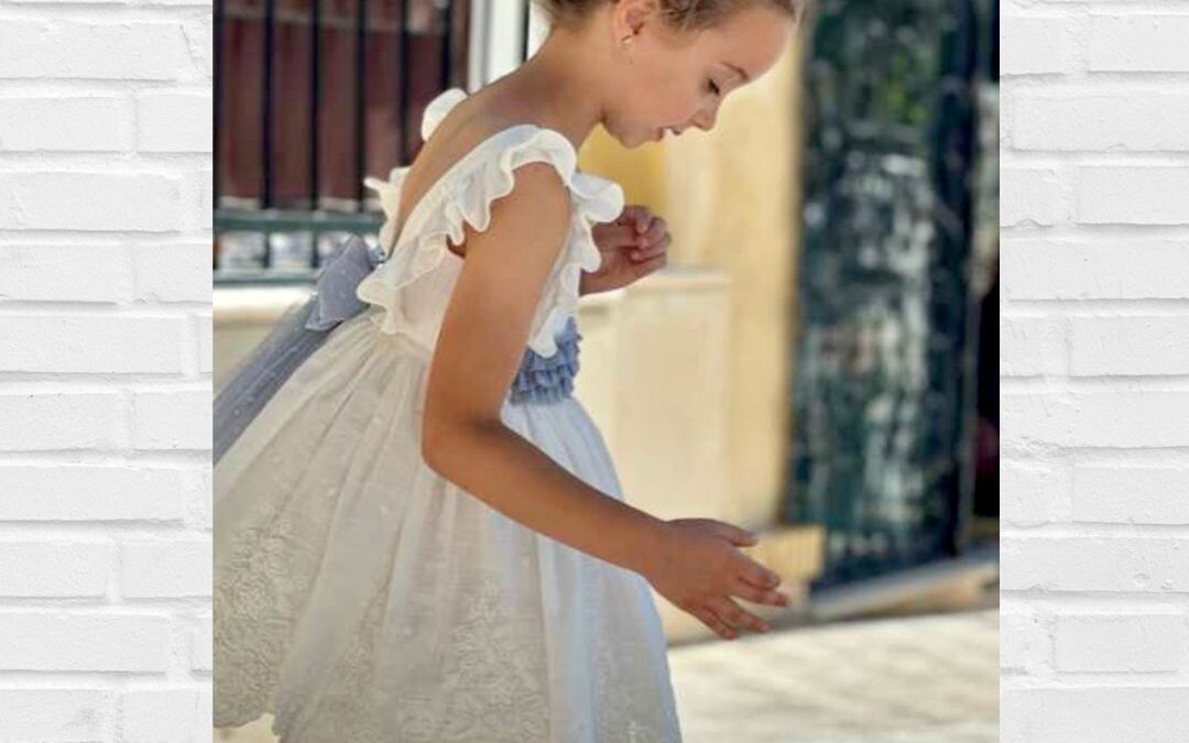 Vestido LAPEPPA Blanco Roto Bordado