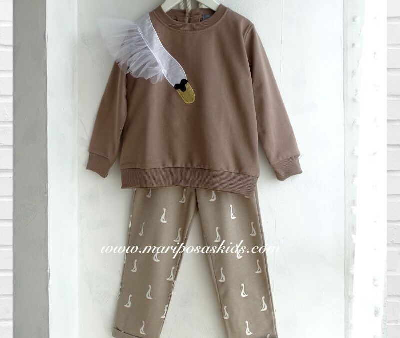 Pantalón MON PETIT Niña Cisnes