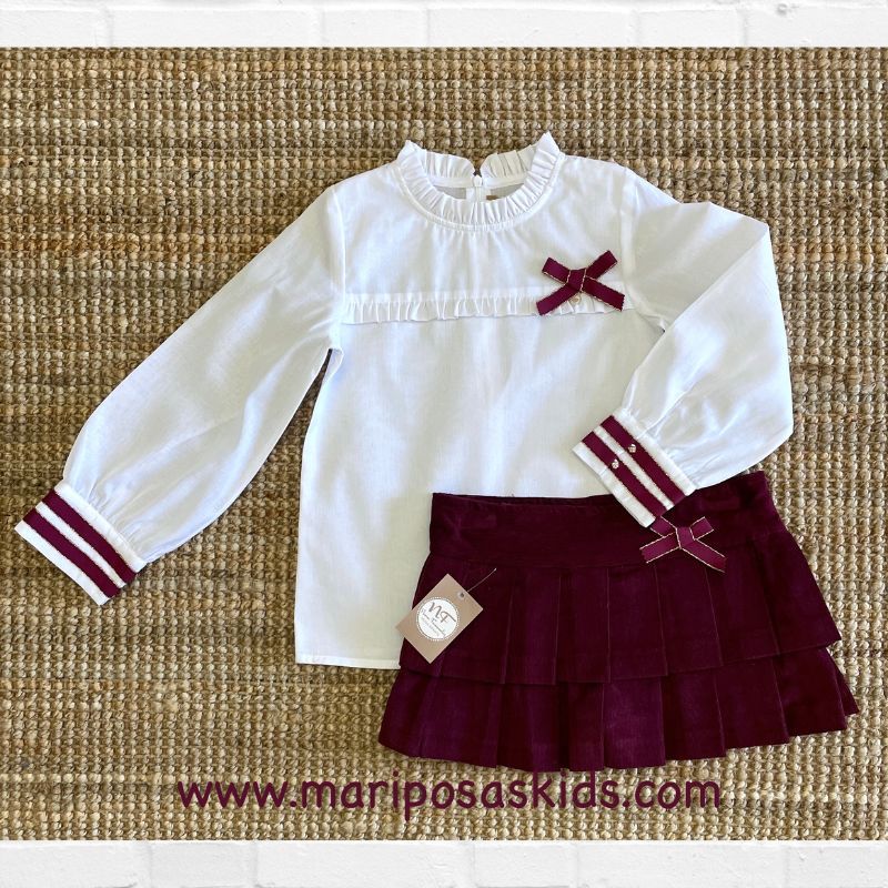 NOMA FERNÁNDEZ Blusa y Bombacho CRIS Granate - Imagen 2