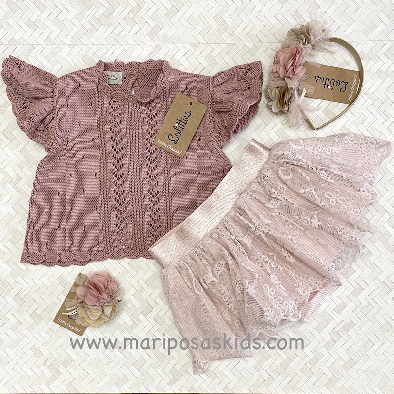 Lolittos DUQUESA Top Punto y Falda/cubre