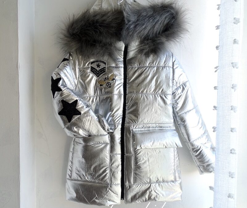 COQUELIN Abrigo Plata Largo Estrellas