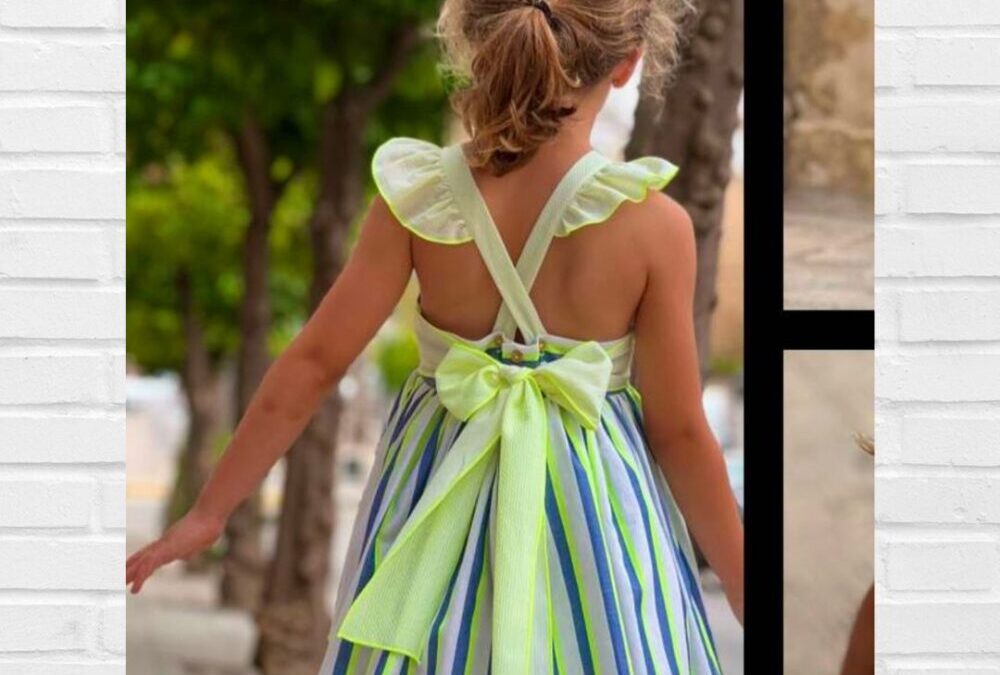 Vestido LAPEPPA Rayas Azul Flúor