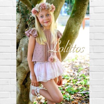 Lolittos DUQUESA Top Punto y Falda/cubre