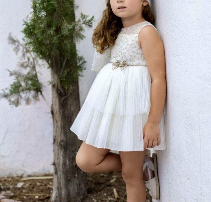 Vestido BASMARTI Tul Plisado Ceremonia 2025