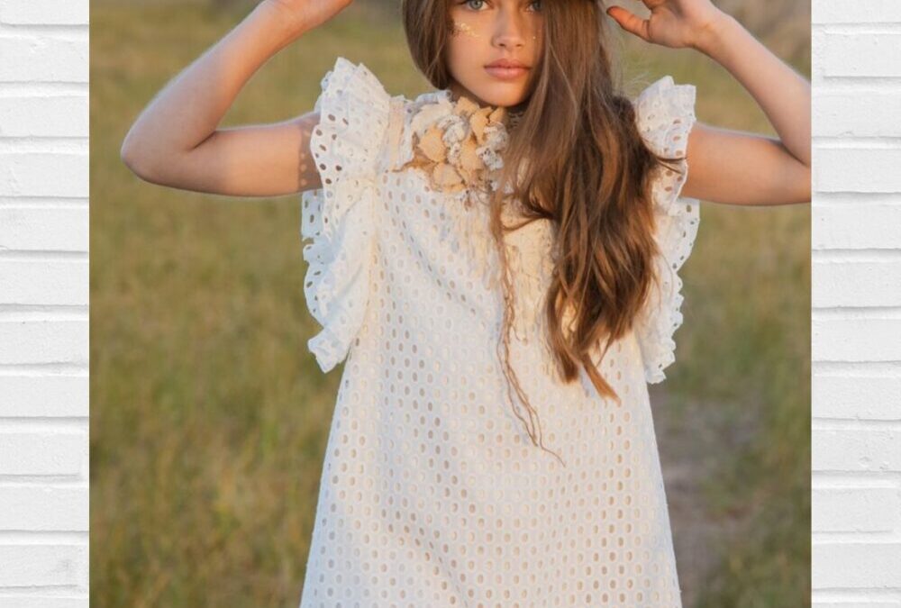 Vestido BELLA BIMBA IVY Blanco Volantes