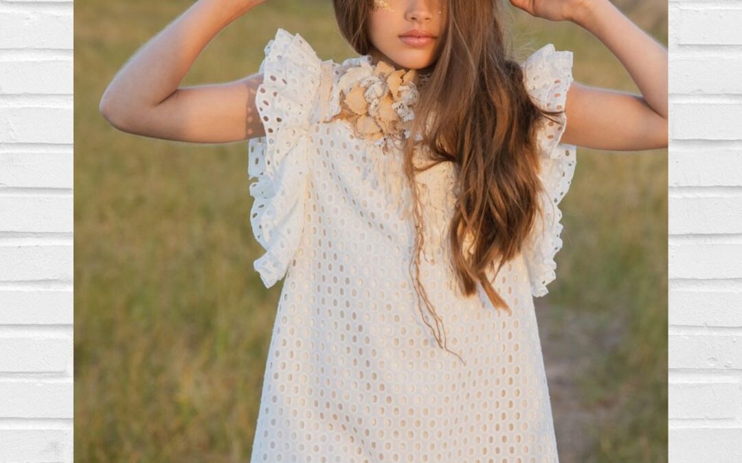 Vestido BELLA BIMBA IVY Blanco Volantes