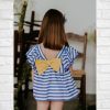 Vestido MON PETIT Rayas Azules - Imagen 2