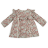 Vestido Rochy Estampado Flores y Volante Babero